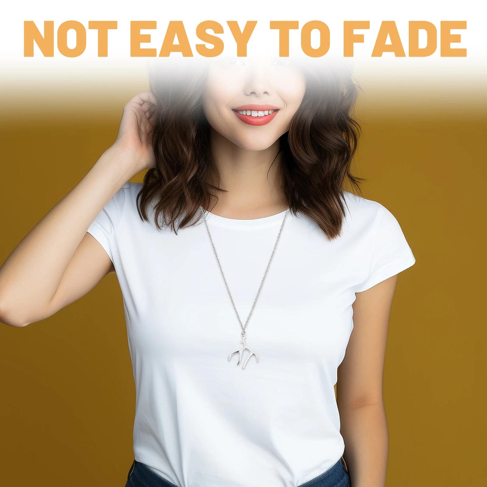 

Antler Necklace Alloy Creative Simple Deer Horn Pendant Jewelry Christmas Xmas Party Jewelry Gift Antler Necklace