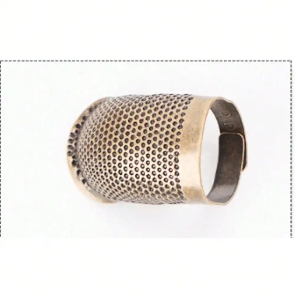 Vintage Polka Dot Thimble | Adjustable Open-Back Design