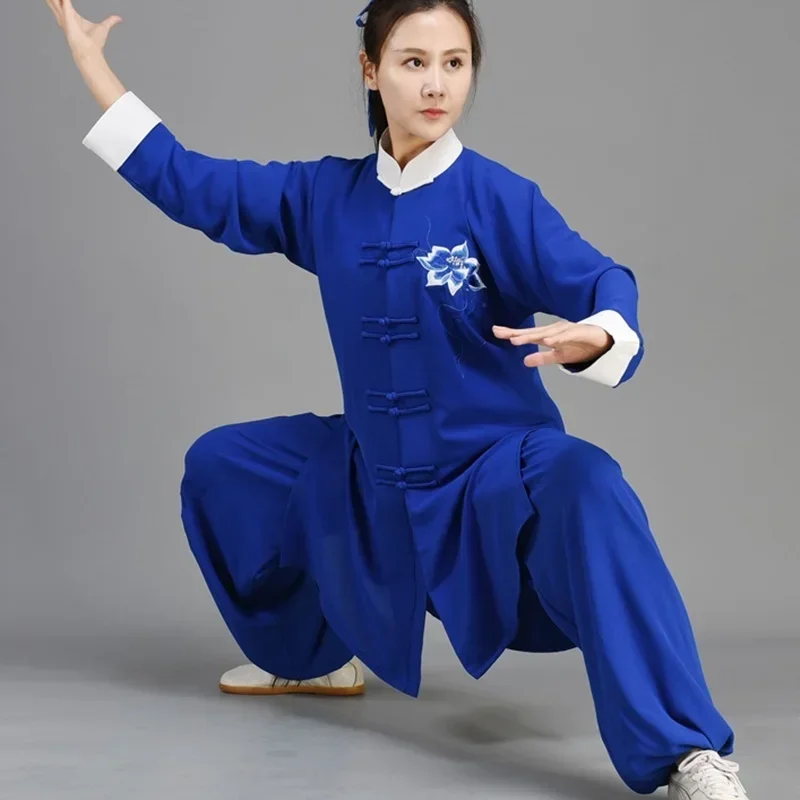 Tai Chi Uniforms Kung Fu Outfit Oriental Wushu Performance Costumes Chinese Warrior Costume Kungfu Taichi Wing Chun Suit 11029 G