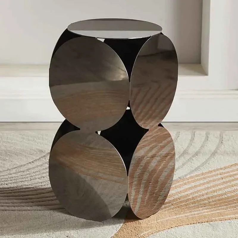 Stainless Steel Mirror Coffee Table, Living Room Side Table, Metal Electroplated Tea Table, Home Storage Desk, Nordic Furniture
