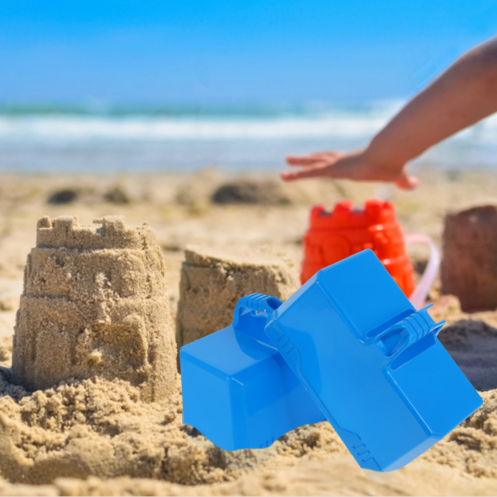 2 قطعة قالب الثلج طوي ألعاب الشتاء الطفل دائم البلاستيك DIYFortBuildingBlocks SandCastleMaker BeachPlayTool