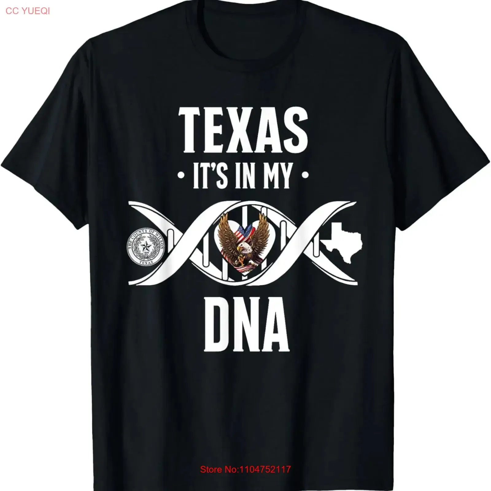 Texas It's In My DNA T Shirt  vintage Washed fashion Comfortable Slightly Stylish Breathable Top For Everyday Wear Casual