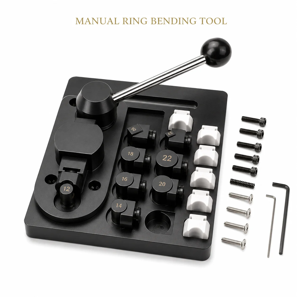 Jewelry Ring Making Tool Kit Ring Bender Sizing Gauges Letter Stamps Hammer Polishing Tools for Repair DIY