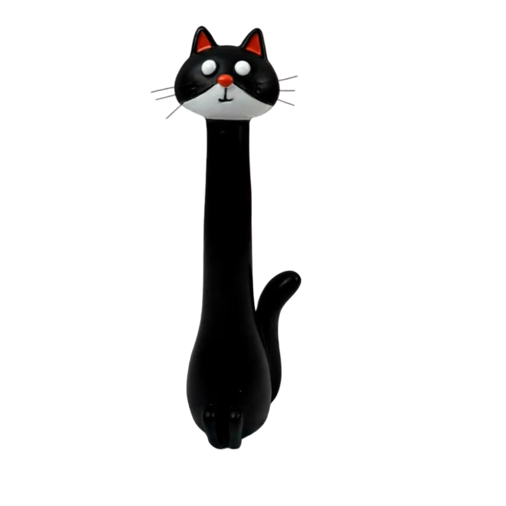 Boho Style Funny Cat-shaped Vases Ornament Synthetic Resins Cute Cartoon Style Kitty Planter Desk Decor Cat Figurine Shelf Decor