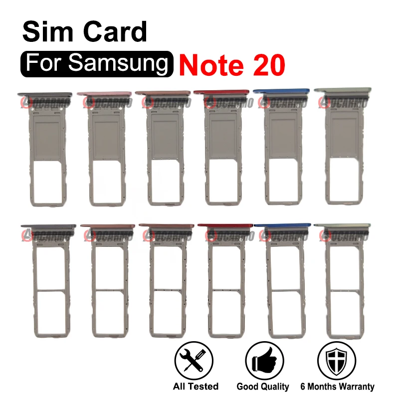 Dual Sim Tray Microsd Slot Voor Samsung Galaxy Note 20 Enkele Sim-kaart Vervanging Deel