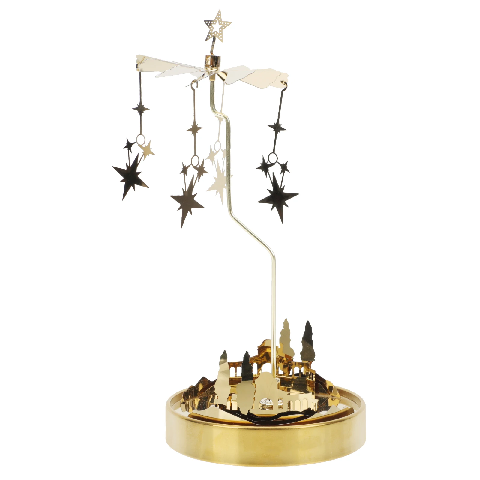 

Aromatherapy Holder Stainless Steel Rotating Decorative Candlestick Party Adornment Tabletop Stand Christmas Centerpieces