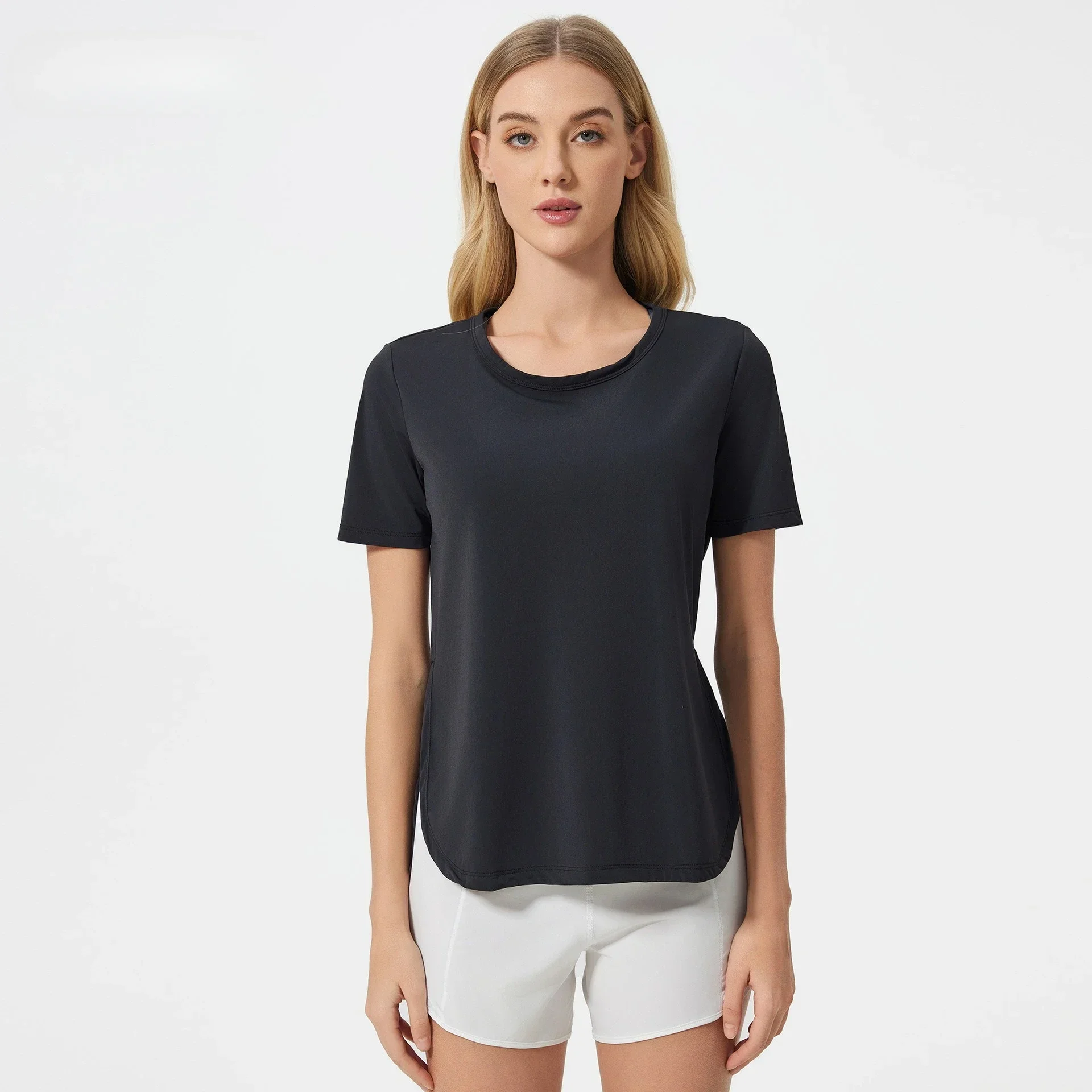 

Лимонный женский топ для йоги, однотонная спортивная футболка с коротким рукавом, мягкая и легкая свободная спортивная рубашка для фитнеса, повседневная тренировочная рубашка для бега