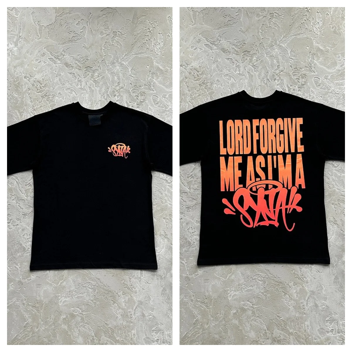 

Новая футболка SYNA World 2025 UK Drill Devil, свободный крой, короткий рукав, круглый вырез, с геометрическим принтом, спортивный стиль