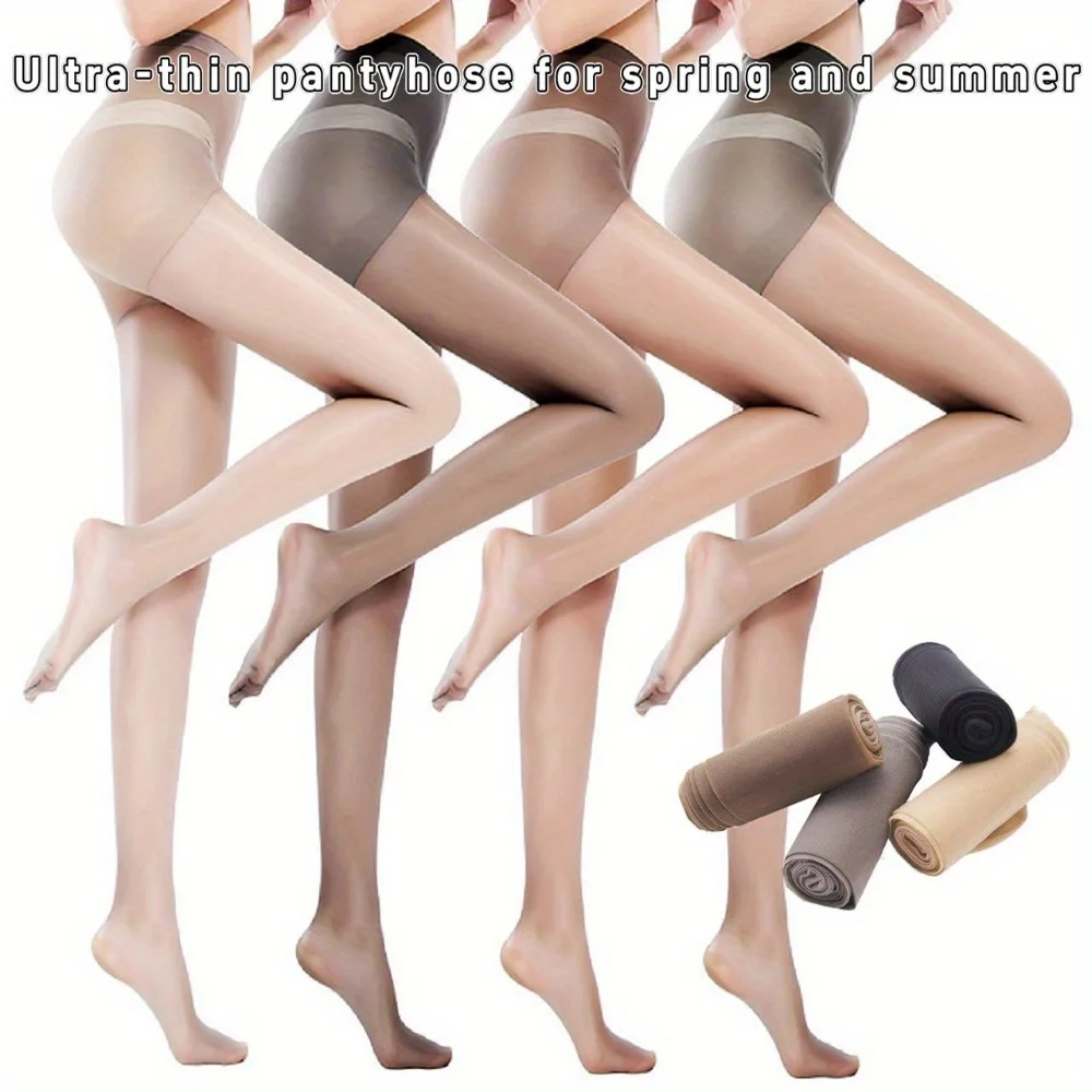 

Pantyhose for spring and summer, ultra-thin long silk stockings, invisible and anti-run, non-slip, women's silk stockings
