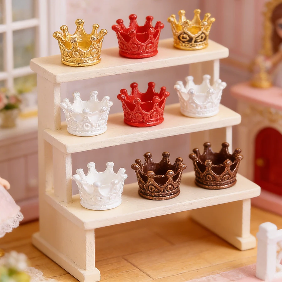 20pcs 1cm Mini Alloy Crown Charms Loose Beads Pendants Dollhouse Metal Crown Miniature Jewelry Making Necklace DIY Crafts image 4