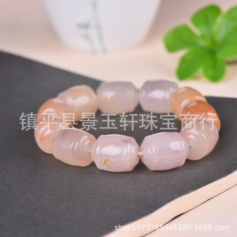 Direct Supply Bracelet Violet Loose Beads Natural Golden Silk Jade Wome