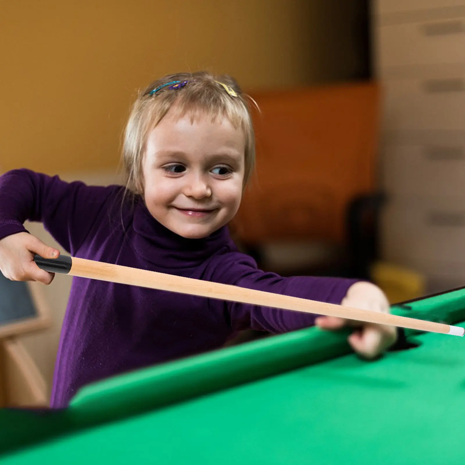 

Деревянный маленький бильярдный кий, легкий и компактный, портативный кий для снукера, тренировочный кий для начинающих