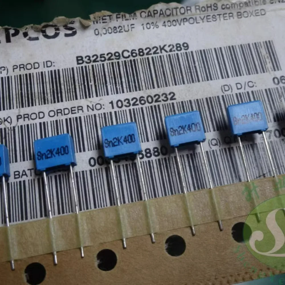 

20PCS EPCOS 0.0082uf/400v 8.2nf 8200pf 822 Brand New 5mm Film Capacitor B32529C6822K
