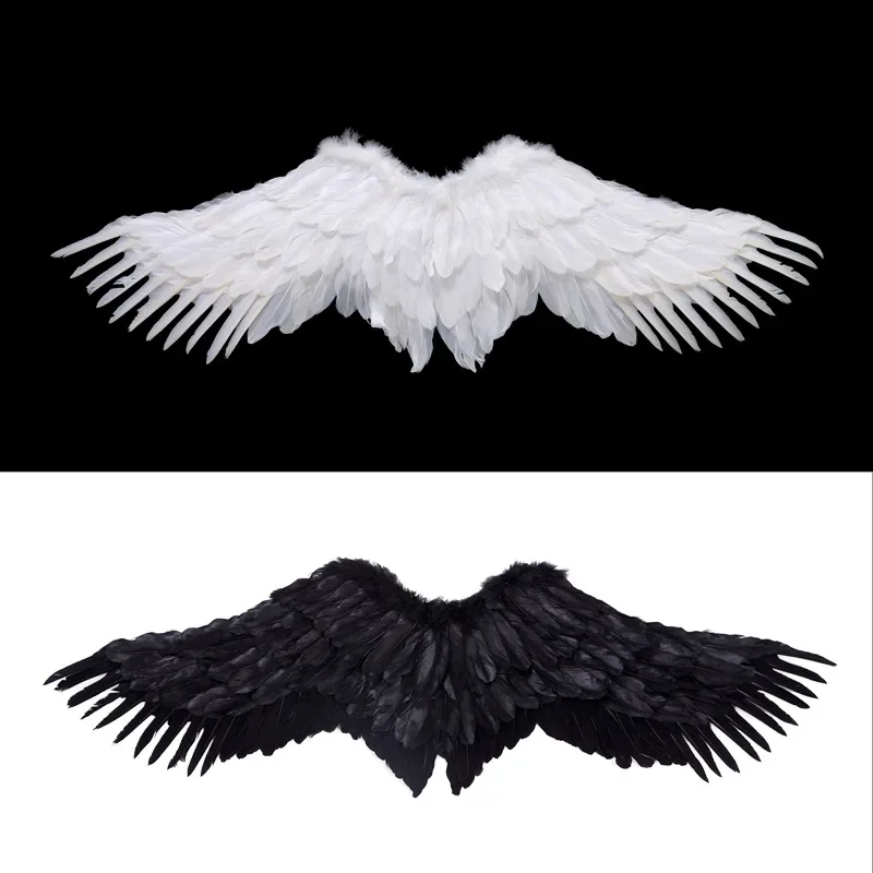 Angel Wings White Feathers Bird Wings Children Halloween Party Performing Props Christmas Scene Layout Cosplay Fairy Wings