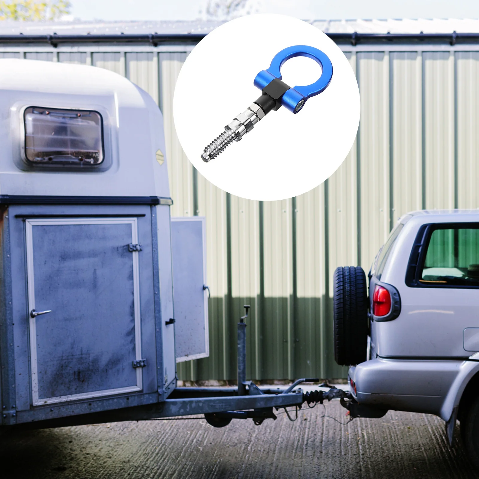 

Автомобильный фаркоп из алюминиевого сплава, буксировочное кольцо переднего бампера для автомобильного внедорожного восстановления, винт на гоночном стиле, крюк для прицепа