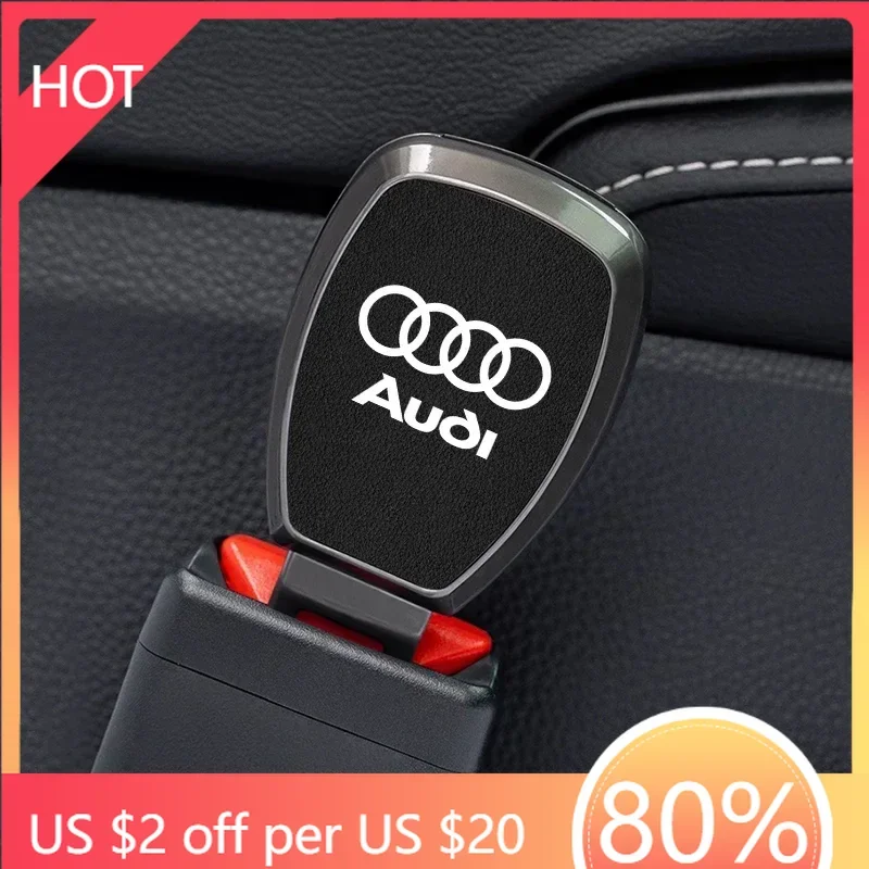 

2025 Hot for Audi A3 A6 A5 Q3 Q5 Q7 TT S3 S6 Sline Quattro Car Seat Belt Clip Extender Safety Seatbelt Lock Buckle Plug Car Acce