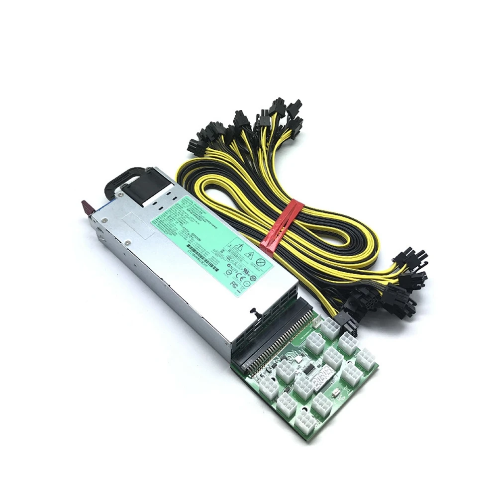 

DPS-1200SB A 1200W 6Pin Switching Mining Power Supply Power Switch Graphics Card Power Board 64 Pin to 12 6Pin to 8Pin A