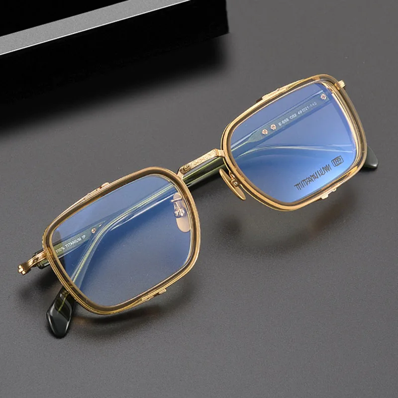 

Acetate Pure Titanium Square Glasses Men Women Optical Prescription Myopia Eyeglasses Vintage Spectacles Frames Eyewear