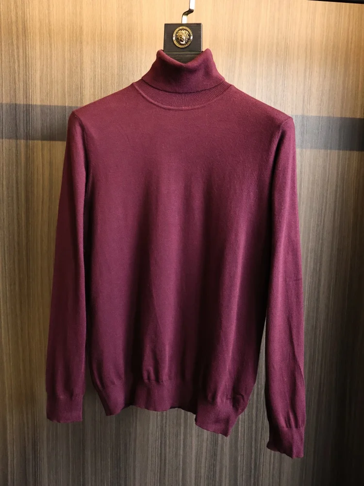 

Men's High Ne Knitwear Faionable Versatile Soft Comfortable High Elastici Spring Autumn Warm Skin-friendly Tagl Design