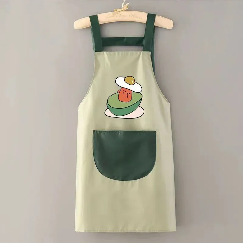 Oil-proof Waterproof Cartoon Apron Apron Waist Wipe Hand Sleeveless Aprons Household Cooking Tools Kitchen Cooking Accessories