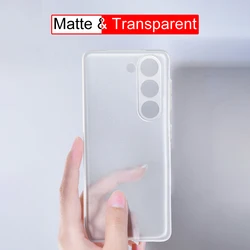 0.3mm Ultra Thin Silicone Case For Samsung Galaxy S25 Ultra S24 FE S23 S22 S21 Plus A54 A53 A33 A52 Matte Soft Back Cover Slim