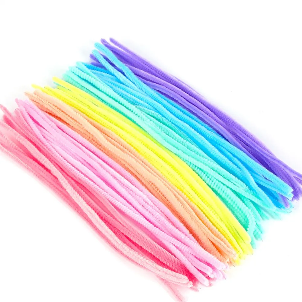 

10/20/100Pcs Colorful Plush Stick Creative Hair Band Twist Stick Craft Material For DIY Handmade Kids Art Decorations Supplies