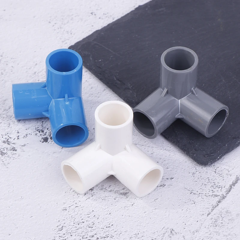 10Pcs PVC Elbow 3 Way Pipe Fittings PVC Garden Right Angle Tee Corner Joint Tent Feet Corner Center Connector