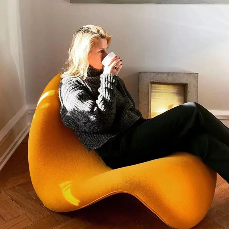 Internet celebrity tongue rotten chair lazy sofa small apartment living room designer creative single leisure balcony bedroom