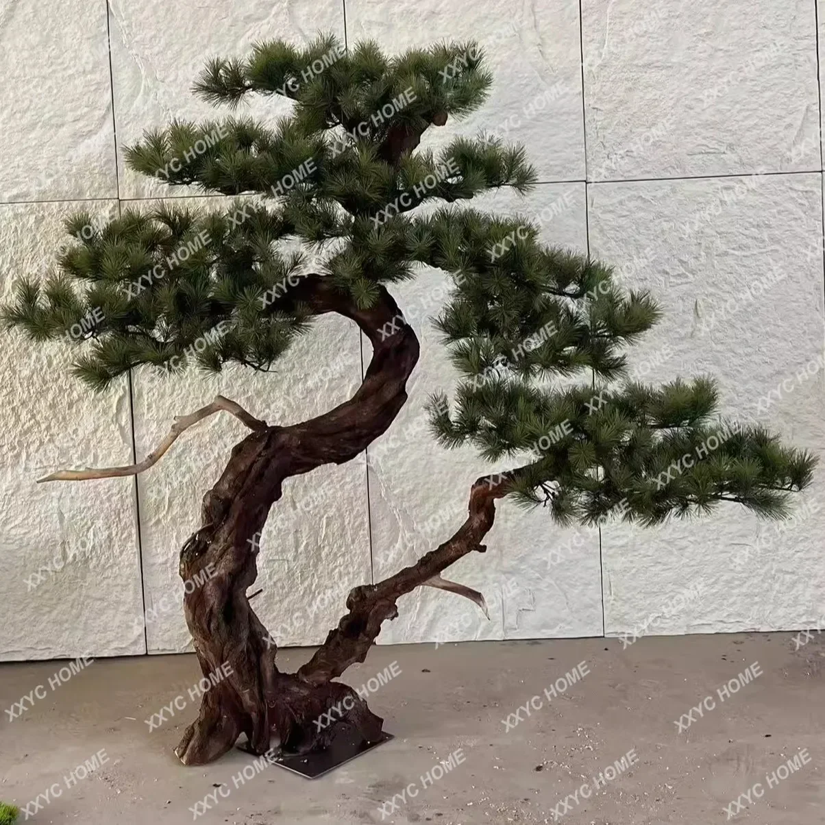 Yingke Pine Imitative Tree Landscaping Large Fake Trees Indoor and Outdoor Show Window Decoration Pine Green Plants