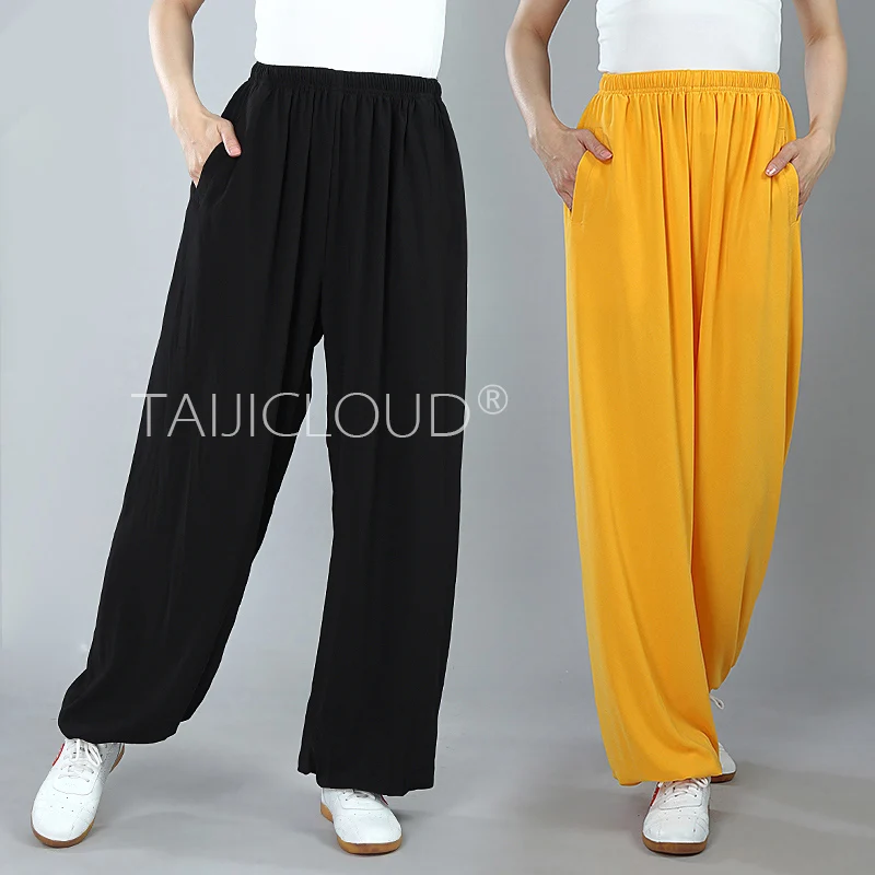 Cotton Tai Chi Practice Pants for Men and Women, Lantern-Style for Martial Arts and Kung Fu, Spring and Summer