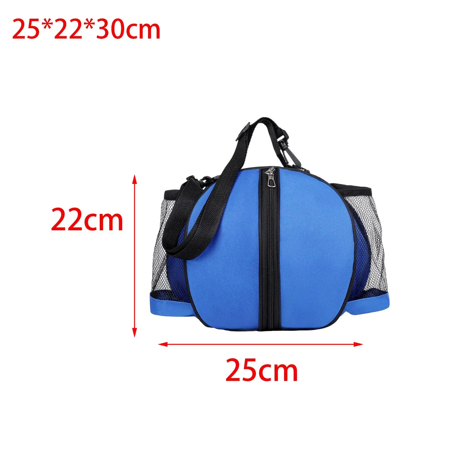 

Portable Basketball Shoulder Bag Sports Ball Bag Professional Wear Resistant with 2 Side Pockets