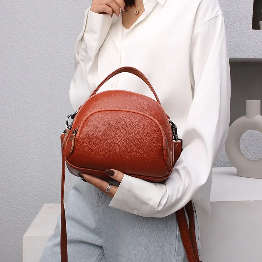 

Fashion High Quality Genuine Leather Woman Messenger Bags Luxury Cowhide Handbags Women's Bags Designer Women Shoulder Tote bags