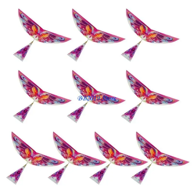 Q0KB شريط مطاطي قوة الطيور نماذج لعبة الأطفال لتقوم بها بنفسك الطائرات الورقية طائرة عمل التجمع لعبة