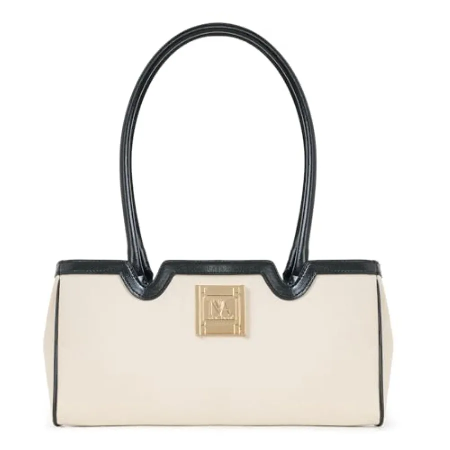 

N°1 Canvas Crossbody Lightweight Shoulder Bag with Zigzag Detail