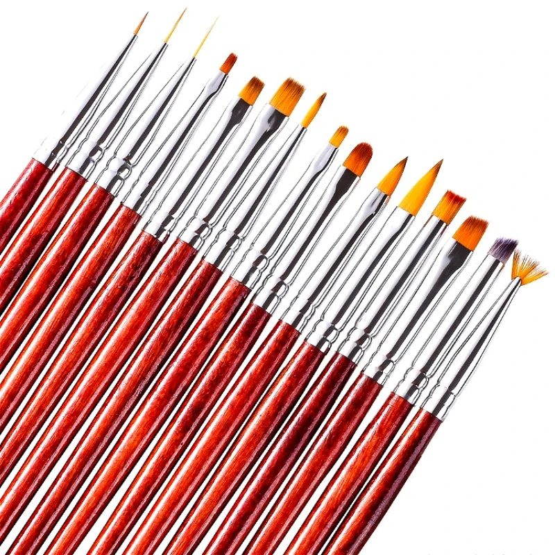 Nail art Werkzeug Pinsel Set Komplettes Set von Redwood Rod Phototherapie Farbe Malerei Linien Färben Carving Stift Maniküre Werkzeuge Großhandel