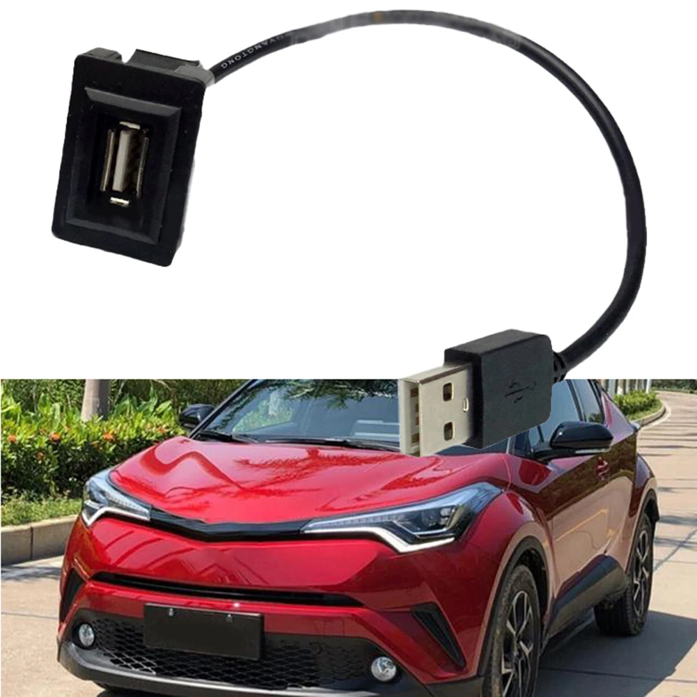 USB 2.0 Car Dashboard USB Extension Cable For Toyota Vios Ralink For Camry For HIGHL For ANDER For RAV4 For Corolla