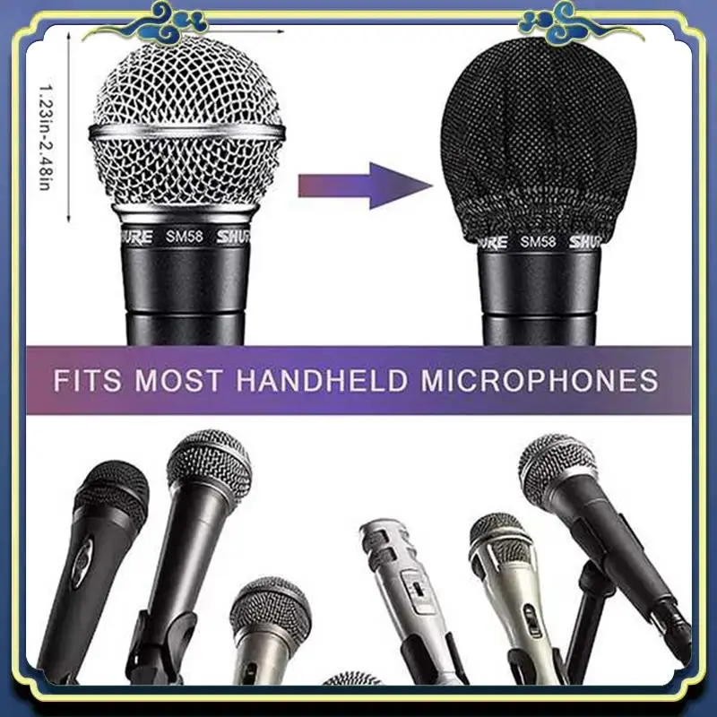 Portable 480Pcs Mic Covers Disposable Non-Woven Mic Cover Mic Microphone Windscreen & Filters For Karaoke