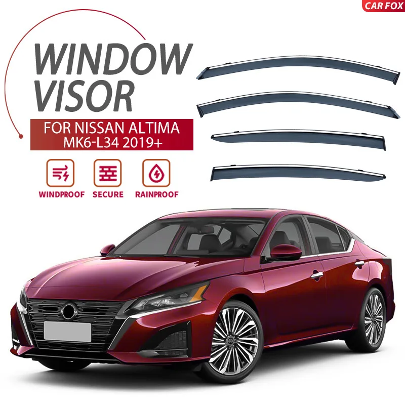 

For Nissan TEANA Altima 2003-2019+Car Window Visor Awning Shelters Windshield Side Window Rain Sun Shade Accessories Car Styling
