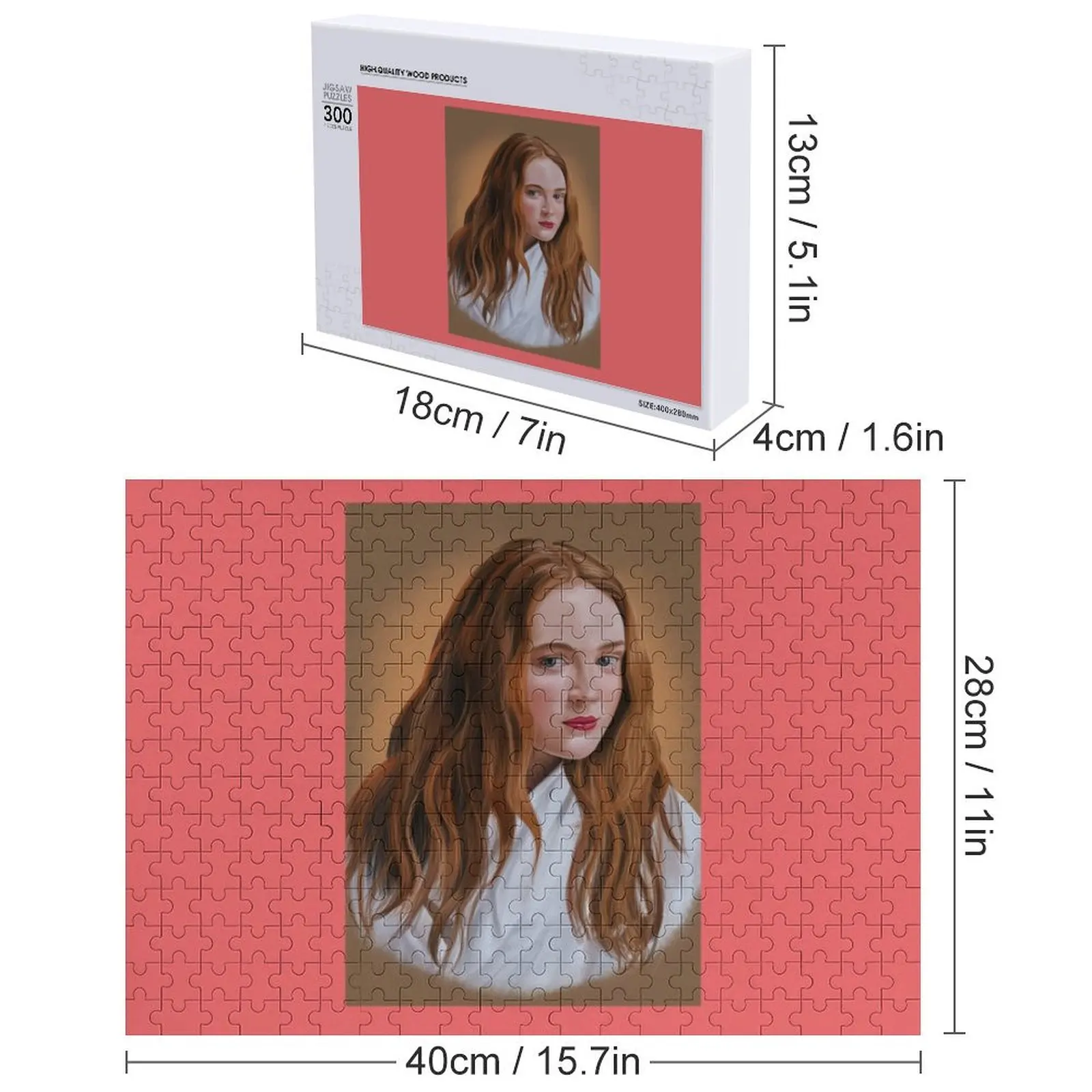 Sadie Sink art Jigsaw Puzzle Custom Name Child Toy Custom Wood Puzzle