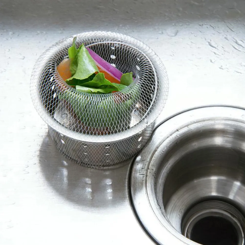 

100 шт. сетчатых фильтров для кухонной раковины, одноразовые мешки для сбора мусора, предотвращающие засоры, гибкие, эластичные, для дома