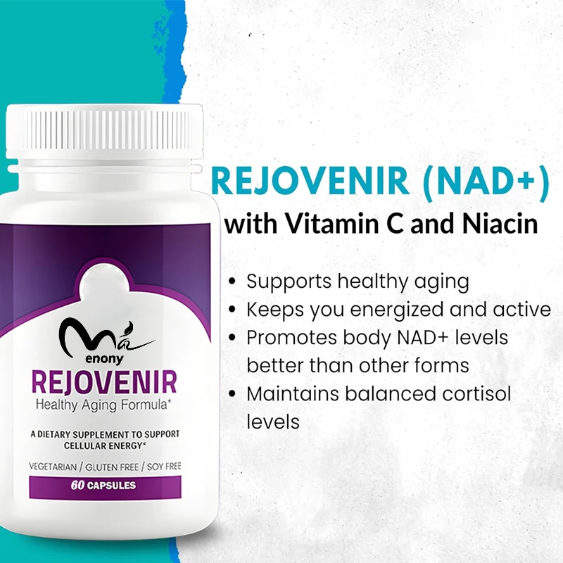 

Pure NAD+750mg nicotinamide nucleoside of vitamin C and niacin supports healthy aging, energy, and cellular health | 60 capsules