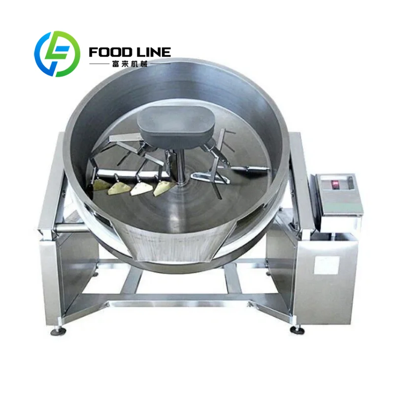 Industrial Electric Heating Jacketed Kettle Cooker Mixer 150L 200L 400L 800L Capacity for Dairy Factory Winery