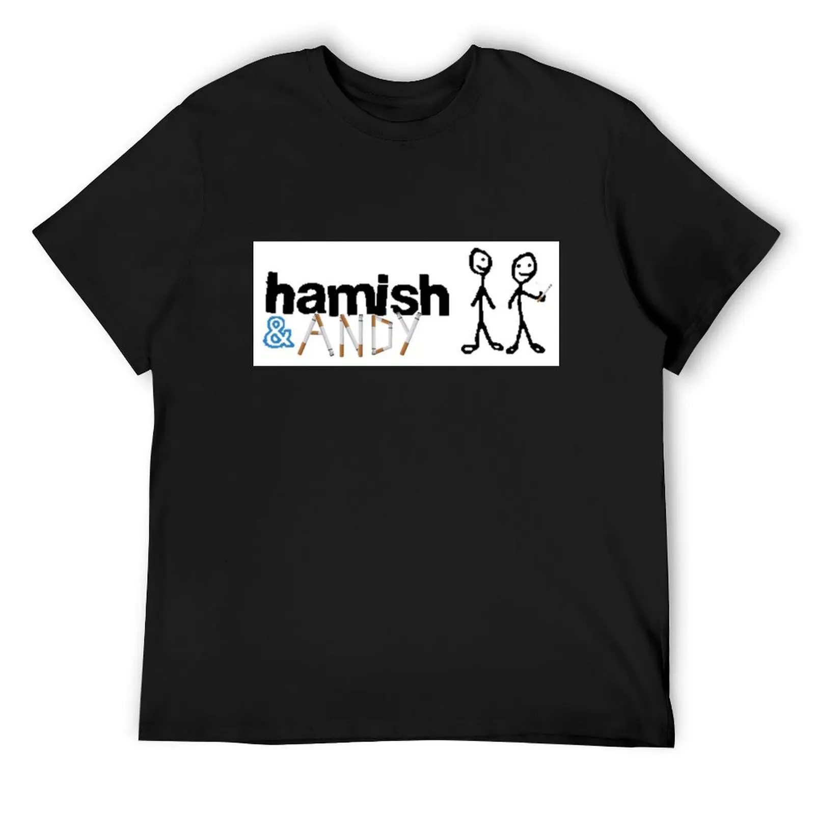 

Hamish and Andy (cigarette smoker) T-Shirt korean fashion graphic tee shirt anime figures mens shirts graphic tee