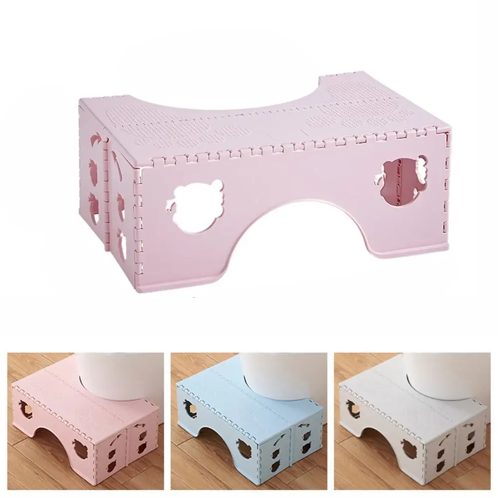 

Foldable Toilet Stool Thickened Ergonomic Children's Toilet Stool Anti Curling Leg Plastic Heightened Stool for Adult Men