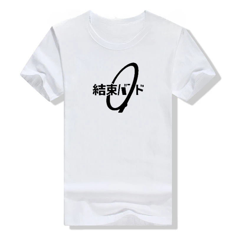 Japanese Fashion Graphic Tee Tops Letters Printed Aesthetic Clothes manga Tie Kanji Hiragana Kessoku Band Rocker Band T-Shirt