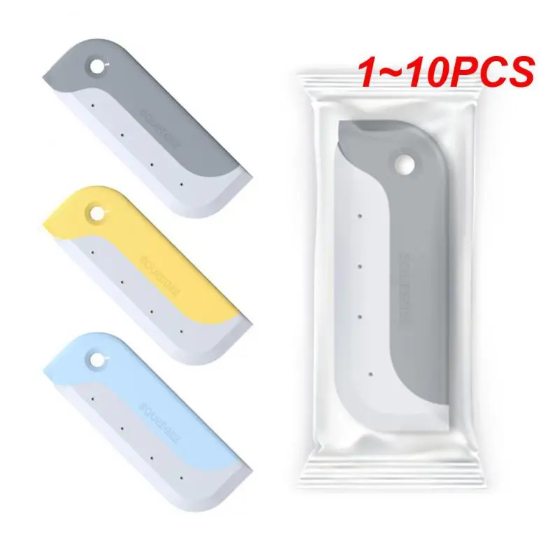 1~10PCS Bathroom Mirror Cleaner With Silicone Blade Hook Kitchen Cleaner Car Glass Shower Squeegee Window Glass Wiper Rubber