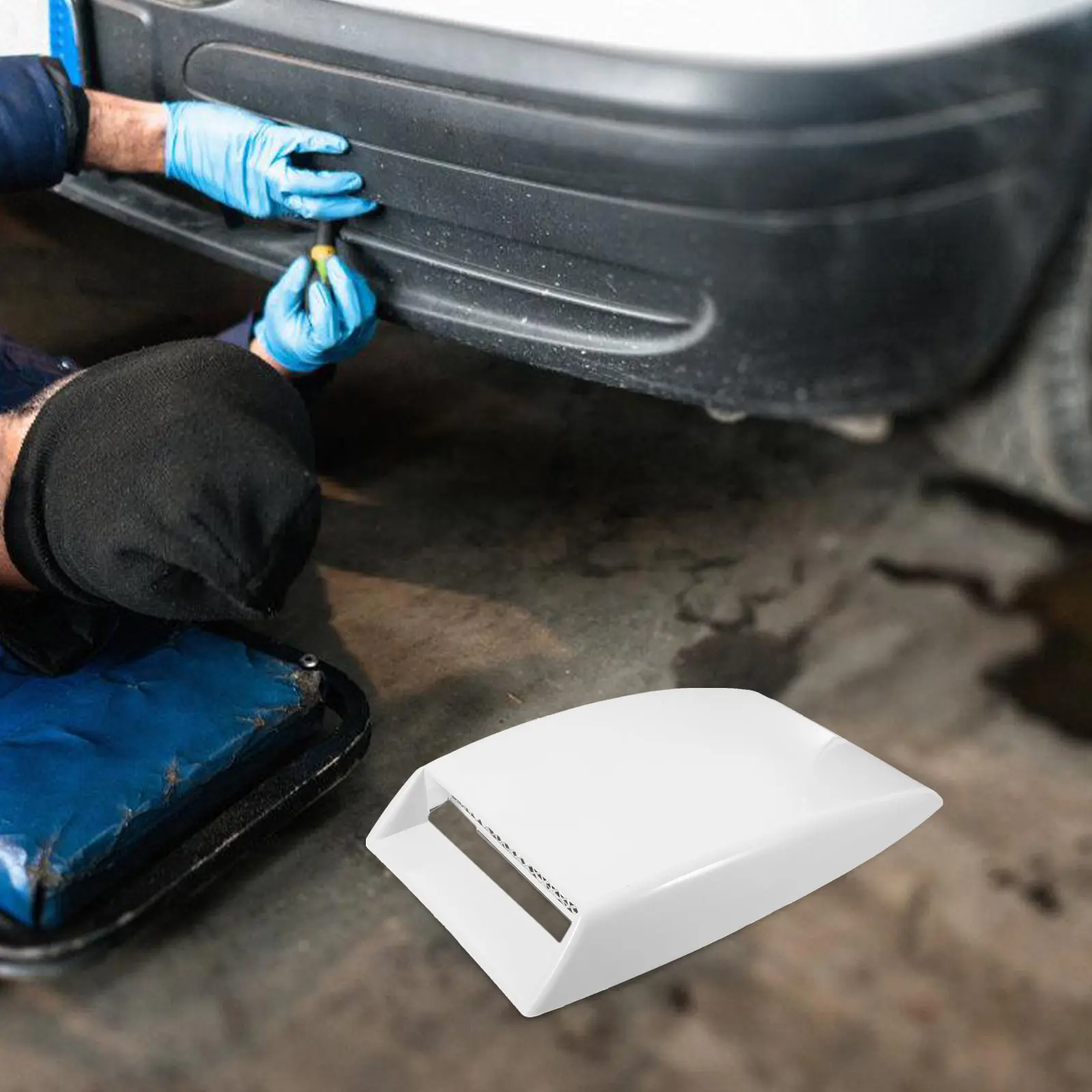 

2pcs Simulated Air For Decorative Abs Sticker Easy Install Hood Vents Car Air Vent Accessories Car Hood Vent Sticker