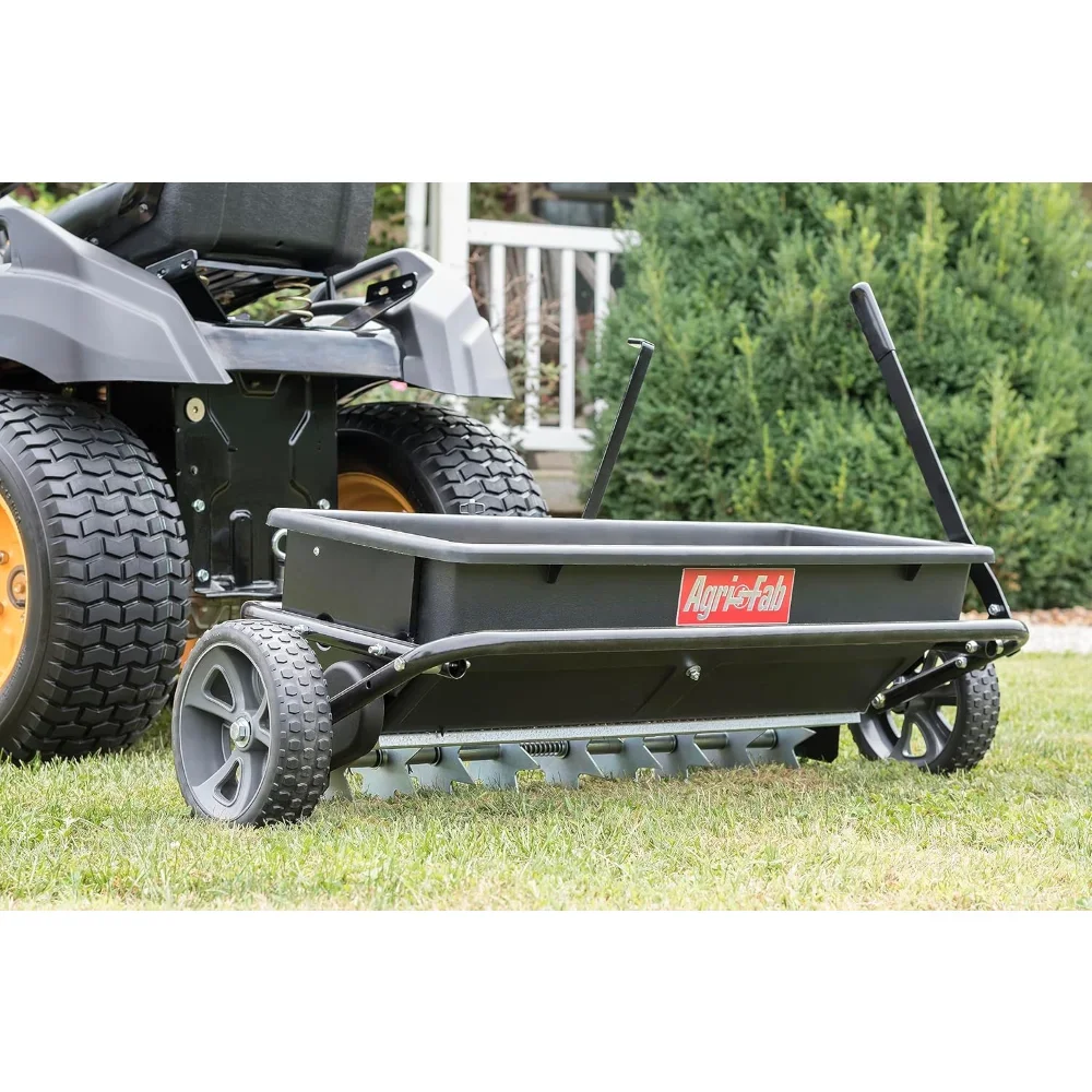 

HOME.45-0543-AMZ 100 lb. Tow-Behind Lawn & Garden Spiker/Seeder/Drop Spreader for Seed,Fertilizer, Salt, Ice Melt