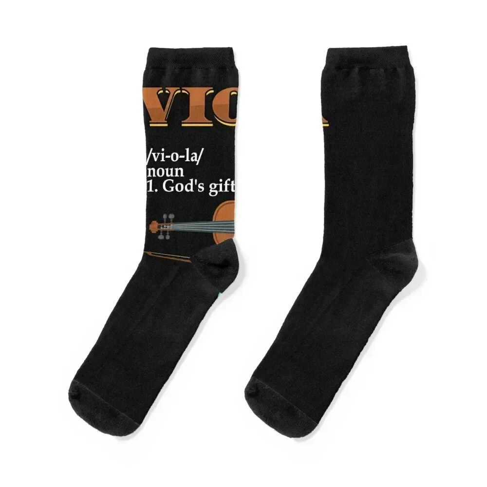 Funny Viola Classical Music Lover Gift Socks Non-slip sport anti-slip Socks Men Women's