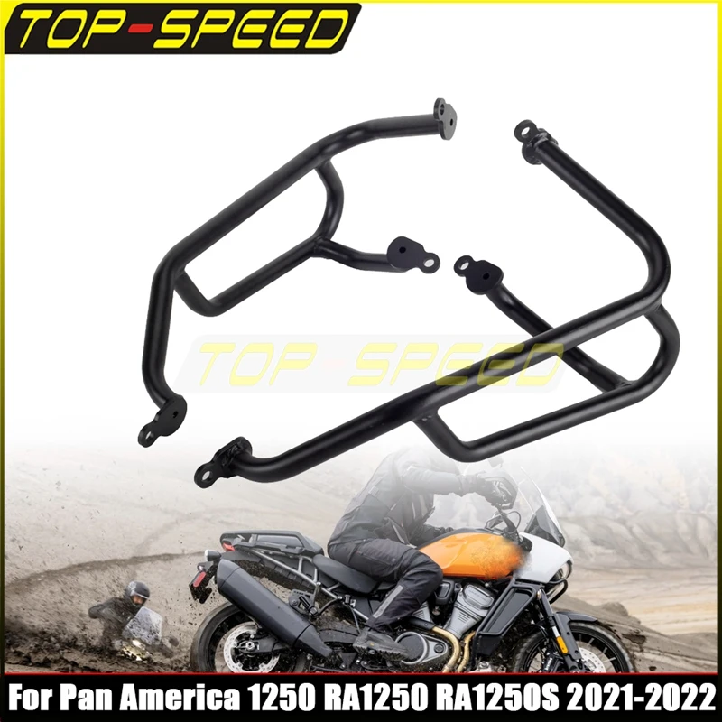 

Pair Highway Engine Guard Motorcycle Crash Bar Bumper Falling Protection For Harley Pan America 1250 RA1250 Special RA1250S 21+